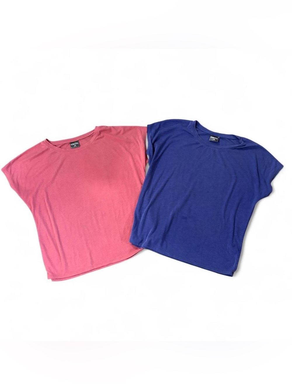 32 Degrees Short-Sleeve Crewneck Tops - Pink and Blue